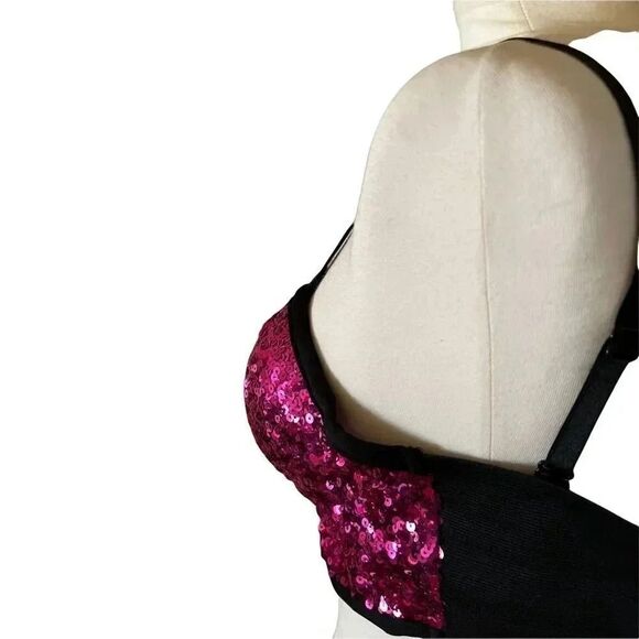 🌸Balera Sequins Women’s‎ Top Fuchsia Size PA(XS/0-2)🌸 - Picture 3 of 6